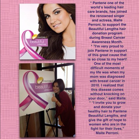 Maite Divulgando pela Pantene a luta contra o câncer de mama